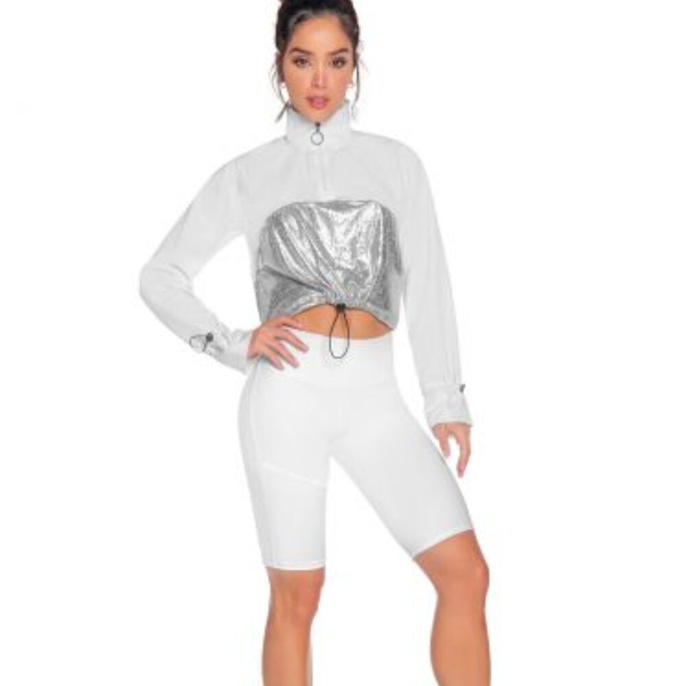 White Cycling Shorts